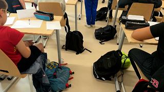 Des élèves dans un collège de Massy en France