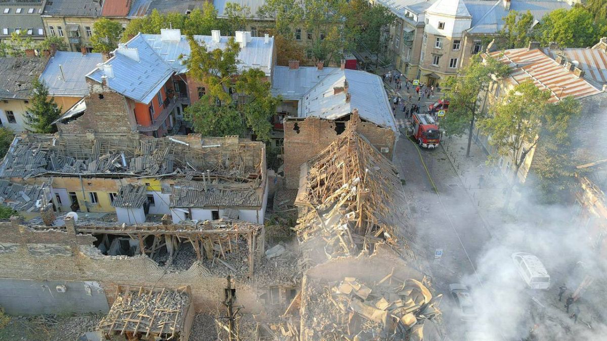 Les conséquences des frappes russes sur Lviv, mercredi 4 septembre 2024.