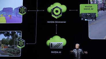 President and CEO of Nvidia Corporation Jensen Huang speaks at the Computex 2024 exhibition in Taiwan in June of this year