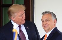  Donald Trump Primeiro-ministro húngaro Viktor Orbán na Casa Branca em 2019.