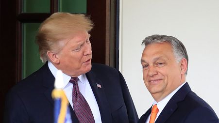  Donald Trump Primeiro-ministro húngaro Viktor Orbán na Casa Branca em 2019.