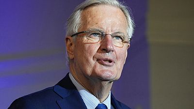 Michel Barnier bei einer Pressekonferenz in Paris. 14. März 2022