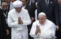 El Papa Francisco, a la derecha, y el Gran Imán de la Mezquita Istiqlal Nasaruddin jueves 5 de septiembre de 2024