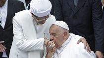 Papa Francesco con il Grande imam, Nasaruddin Umar