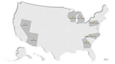 Battleground states in US election race