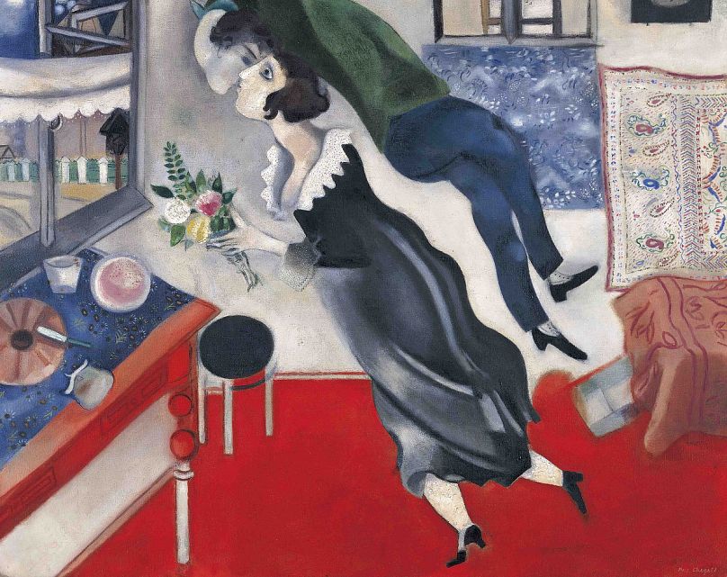 Aniversário (1923) de Marc Chagall