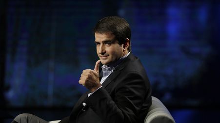 Italian politician Raffaele Fitto attends the Italian TV state program 'Che tempo che fa' in Milan on 20 October 2013