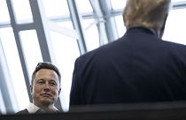 Archív fotó: Elon Musk Donald Trumppal beszélget