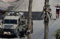 Israeli soldiers arrest a Palestinian man during a military operation in Jenin, West Bank, Thursday, Sept. 5, 2024.