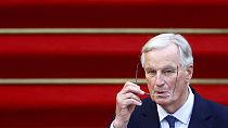 New French prime minister Michel Barnier attends the handover ceremony, Thursday, Sept. 5, 2024 in Paris