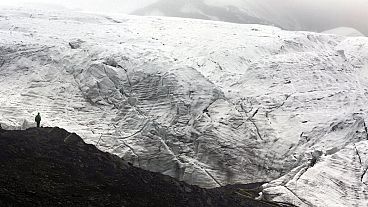 Ein Foto von einem Gletscher