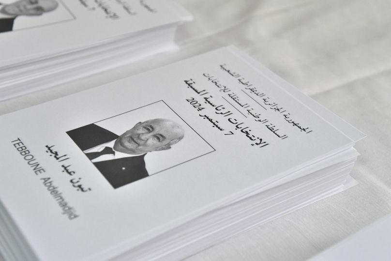 Un bulletin de vote du président algérien Abdelmajid Tebboune, réélu samedi 8 septembre. 