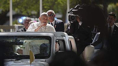 Le Pape François à son arrivée à Dili au Timor Oriental