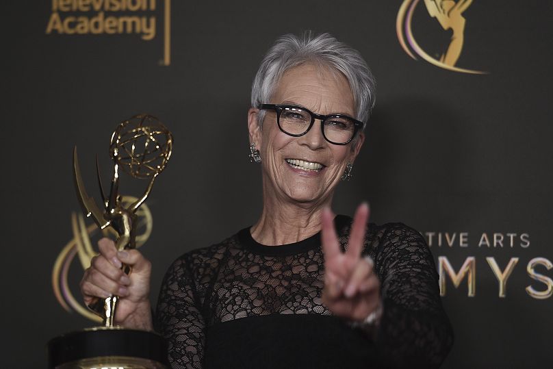 Jamie Lee Curtis ödülüyle törende.