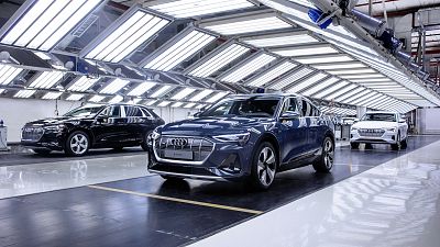 Production of the Audi e-tron Sportback at Audi Brussels.Production of the Audi e-tron Sportback at Audi Brussels.