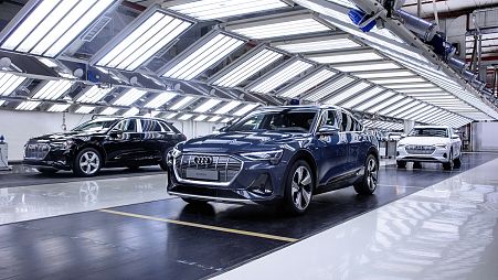 Producción del Audi e-tron Sportback en la fábrica de Audi en Bruselas.