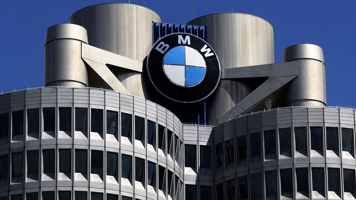 BMW's logo is the design at the company's headquarters in Munich 