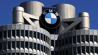 BMW's logo is the design at the company's headquarters in Munich 