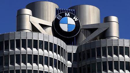 BMW's logo is the design at the company's headquarters in Munich 