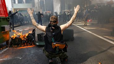 Anti-war protests in Melbourne, Australia, Wednesday, Sept. 11, 2024. 