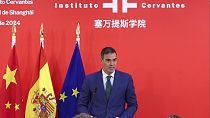 Il primo ministro spagnolo Pedro Sánchez alla cerimonia di inaugurazione dell'Instituto Cervantes a Shangai, 10 settembre 2024