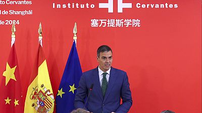 Il primo ministro spagnolo Pedro Sánchez alla cerimonia di inaugurazione dell'Instituto Cervantes a Shangai, 10 settembre 2024