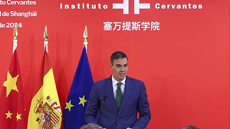 Il primo ministro spagnolo Pedro Sánchez alla cerimonia di inaugurazione dell'Instituto Cervantes a Shangai, 10 settembre 2024