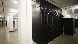 A server room in a new data center, Intergate.Manhattan, is shown in New York, Wednesday, March 20, 2013. 