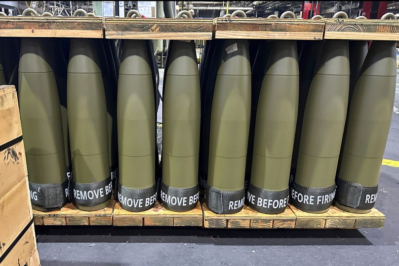 A key artillery shell in Ukraine's fight against Russia, the 155 mm howitzer shell, is in production at the Scranton Army Ammunition Plant in Scranton, Pennsylvania.