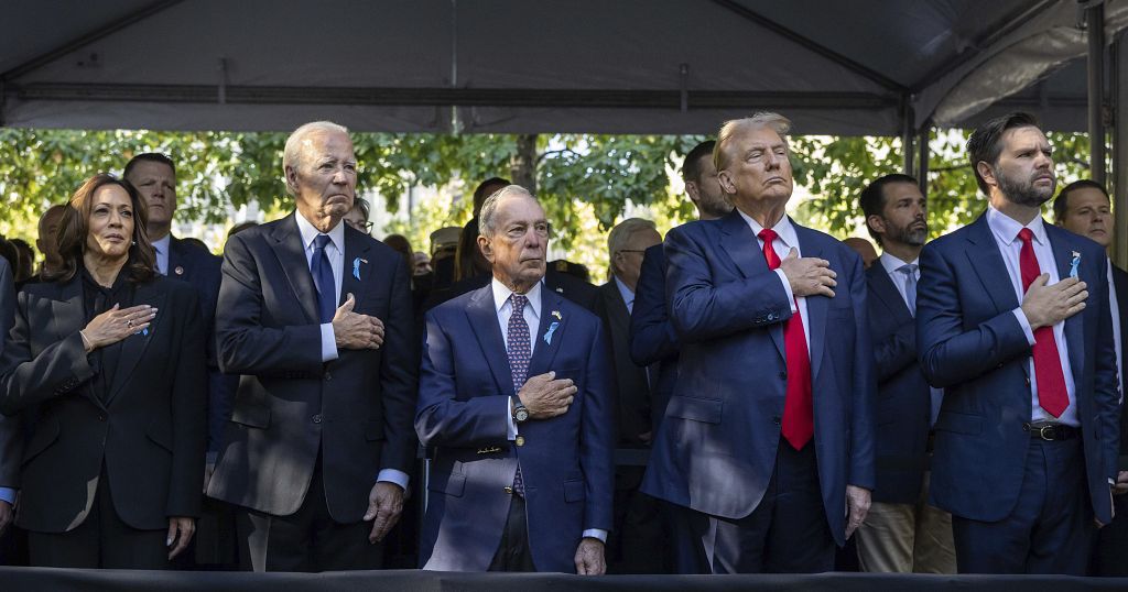 US: 9/11 commemoration brings Biden, Harris and Trump together at ground zero