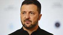 Il presidente dell'Ucraina Volodymyr Zelensky al quarto vertice della Piattaforma Crimea a Kiev, Ucraina (11 settembre 2024)