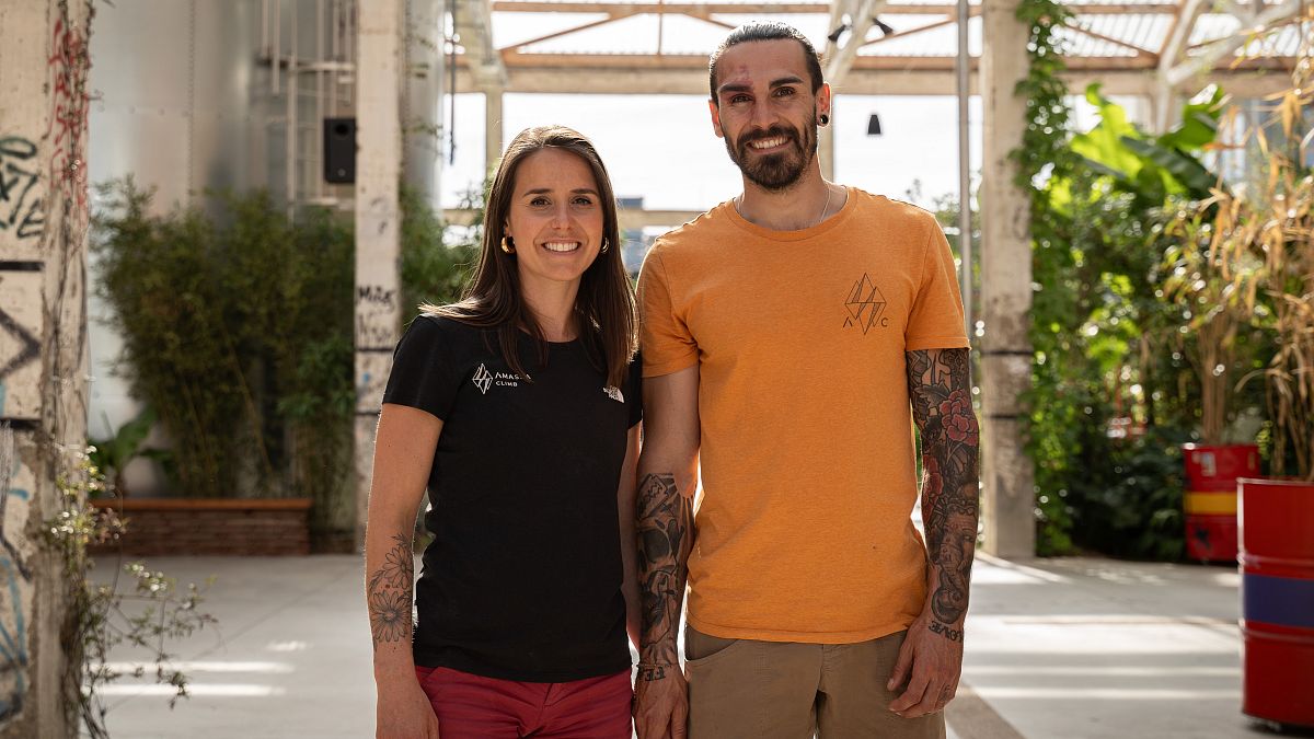 Watch: The climbing duo scaling heights and uplifting spirits in France 