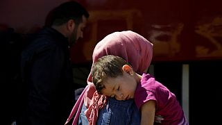 Syrian asylum seekers in a refugee camp in Kokkinotrimithia, Cyprus