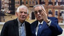 European Union foreign policy chief Josep Borrell and Lebanese Foreign Minister Abdallah Bouhabib, in Beirut, Lebanon, Thursday, Sept. 12, 2024.