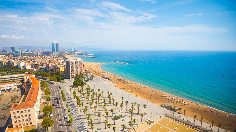 Barcelona's artificial beaches are particularly at risk.