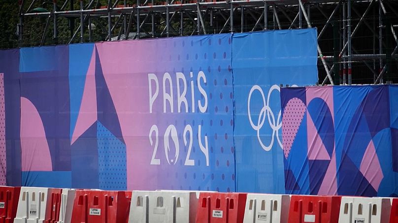 Un des sites éphémères des Jeux dans le centre de Paris