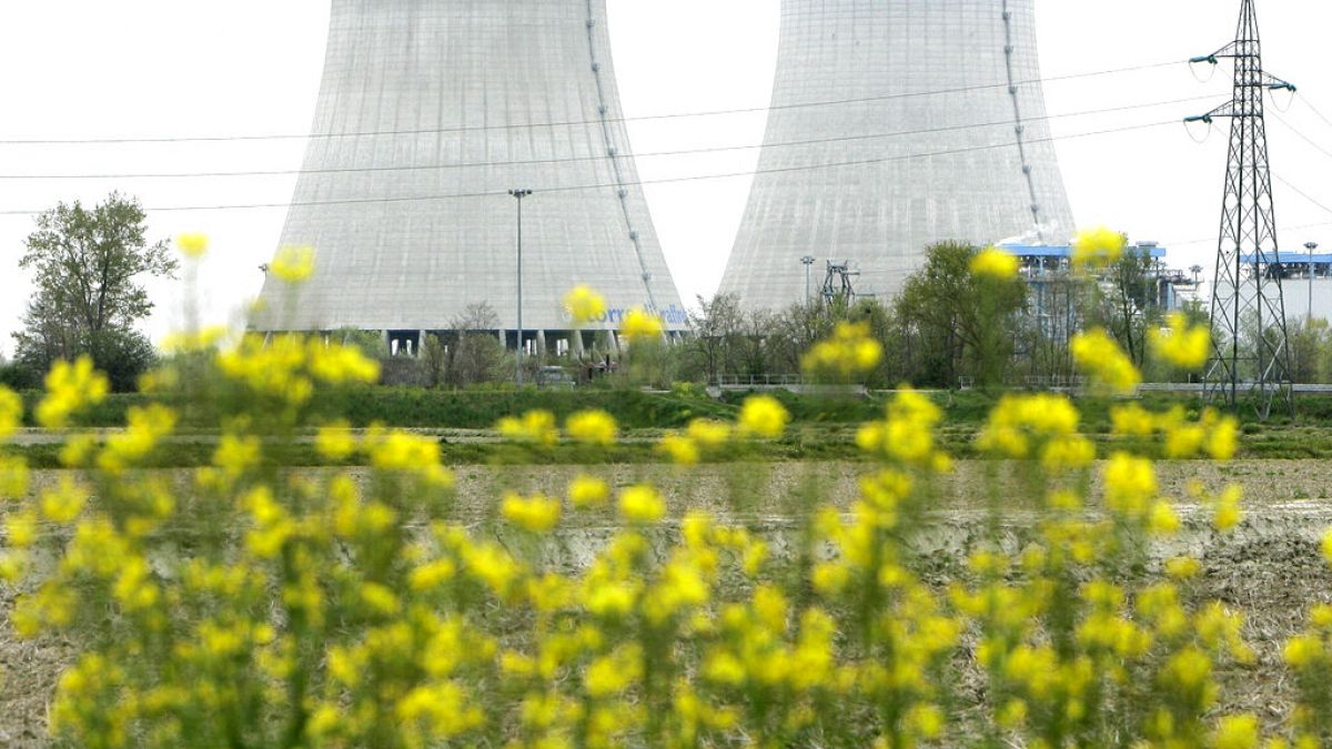 La centrale Enel di Livorno Ferraris, tra Milano e Torino, Italia, 8 aprile 2008