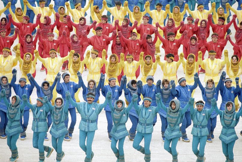 Opening ceremony of Olympic XIV Winter Games in Sarajevo, 8 February 1984