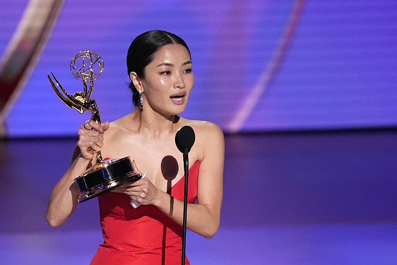 Anna Sawai accepts the award for outstanding lead actress in a drama series for "Shogun"