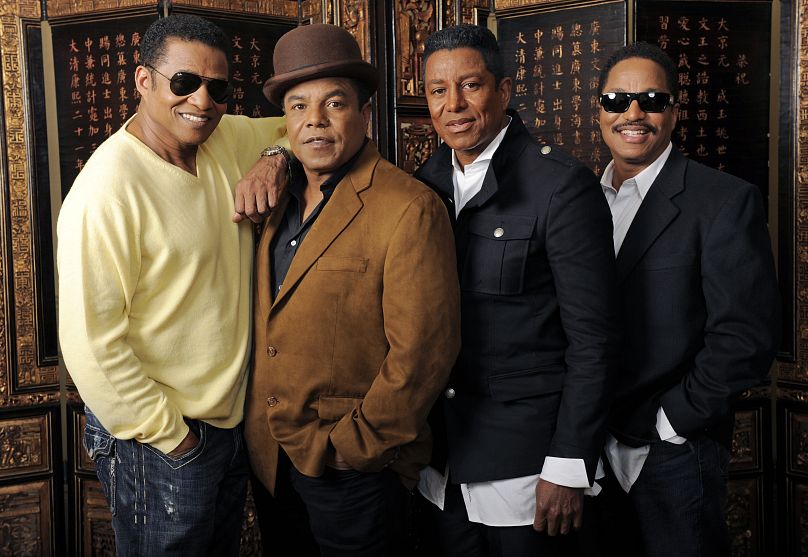 From left, brothers Jackie Jackson, Tito Jackson, Jermaine Jackson and Marlon Jackson pose for a portrait together - 9 December 2009