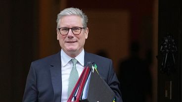 Prime Minster Keir Starmer departs 10 Downing Street to go to the House of Commons for his weekly Prime Minister's Questions in London, Wednesday, Sept. 11, 2024.