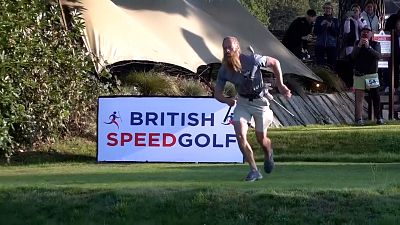 At the 2024 British Speedgolf Championships, a speedgolf player will race to set the fastest time on the golf course.