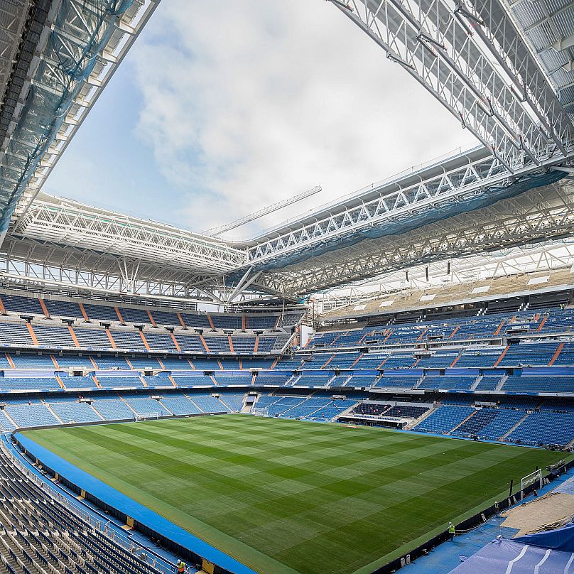 The stadium now has a retractable pitch and roof.