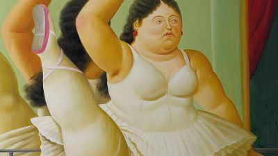 Ballerina alla sbarra (1988) by Fernando Botero