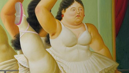 Ballerina alla sbarra (1988) by Fernando Botero