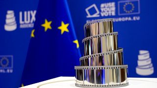 The trophy that will be presented at the awards ceremony at the European Parliament