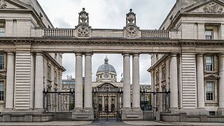 Edificios gubernamentales en Dublín, Irlanda.