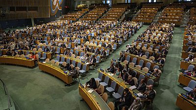 Uma vista geral mostra a 79ª sessão da Assembleia Geral das Nações Unidas