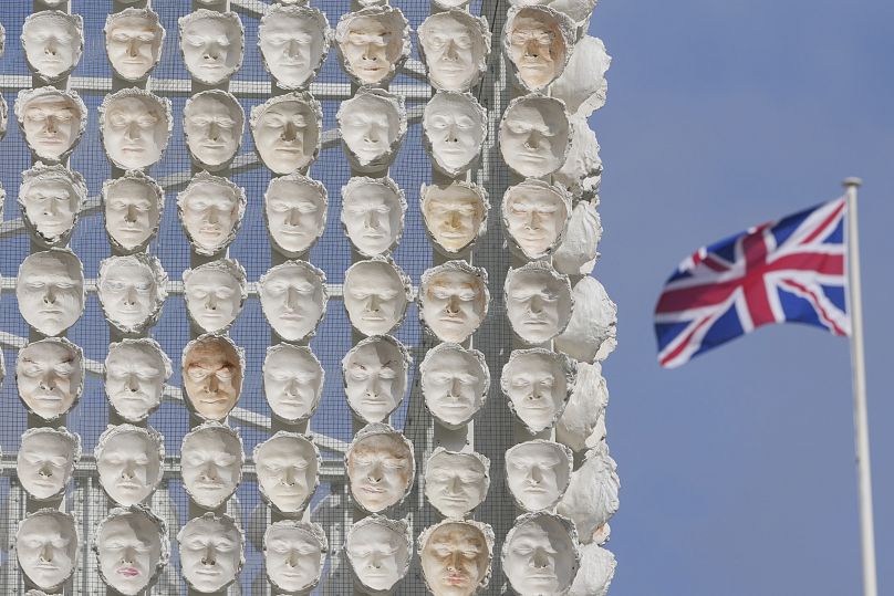 Mexican artist Teresa Margolles' artwork Mil Veces un Instante (A Thousand Times in an Instant) was unveiled on the Fourth Plinth in Trafalgar Square.