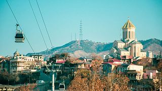 Tiflis'in Eski Kentinden bir görünüm